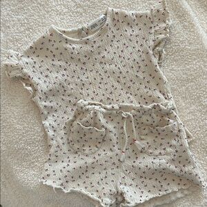 Zara Cream Floral Knit Set